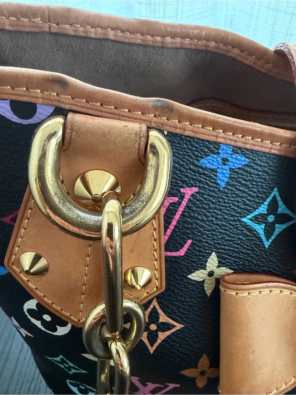 Louis Vuitton Black Monogram Multicolore Annie MM Tote Bag